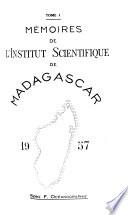 Mémoires de l'Institut scientifique de Madagascar