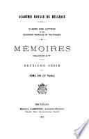 Mémoires de la Classe des sciences