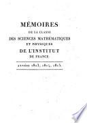 Mémoires de la classe des sciences mathématiques et physiques de l'Institut national de France