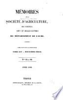 Mémoires de la Société académique d'agriculture, des sciences, arts et belles-lettres du département de l'Aube