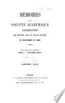 Mémoires de la Société académique d'agriculture, des sciences, arts et belles-lettres du département de l'Aube