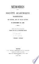 Mémoires de la Société académique d'agriculture, des sciences, arts et belles-lettres du département de l'Aube