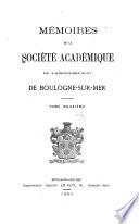Mémoires de la Société académique de l'arrondissement de Boulogne-sur-Mer
