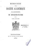 Mémoires de la Société académique de l'arrondissement de Boulogne-sur-Mer