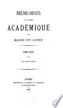 Mémoires de la Société académique de Maine et Loire