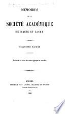 Mémoires de la Société académique de Maine et Loire