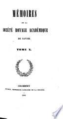 Memoires De La Societe Academique De Savoie