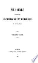 Mémoires de la Sociéte archéologique de l'Orléanais