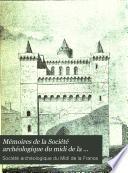 Mémoires de la Société archéologique du midi de la France