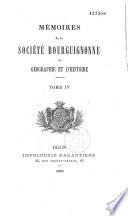 Mémoires de la Société bourguignonne de géographie et d'histoire