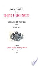 Mémoires de la Société Bourguignonne de Géographie et d'Histoire