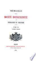 Mémoires de la Société Bourguignonne de Géographie et d'Histoire