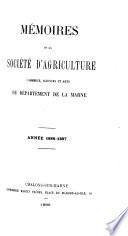 Mémoires de la Société d'agriculture, commerce, sciences et arts du département de la Marne