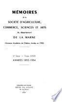 Mémoires de la Société d'agriculture, commerce, sciences et arts du département de la Marne