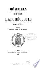 Mémoires de la Société d'archéologie lorraine