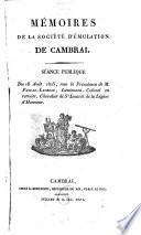 Mémoires de la Société d'émulation de Cambrai