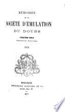 Mémoires de la Société d'émulation du Doubs