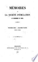 Mémoires de la Société d'emulation du Doubs