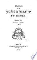 Mémoires de la Société d'émulation du Doubs