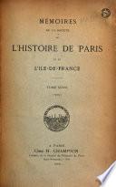 Mémoires de la Société de l'histoire de Paris et de l'Ile-de-France
