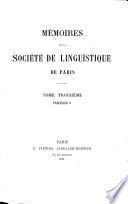 Mémoires de la Société de Linguistique de Paris