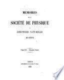Memoires de la societe de physique et d' histoire naturelle de Geneve