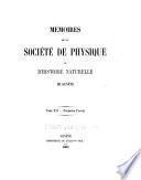 Mémoires de la Société de physique et d'histoire naturelle de Genève