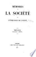 Mémoires de la Société des antiquaires de l'Ouest