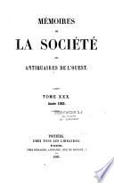 Mémoires de la Société des antiquaires de l'Ouest
