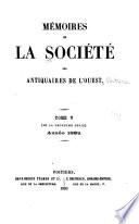 Mémoires de la Société des antiquaires de l'Ouest