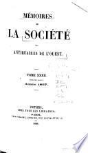Mémoires de la Société des antiquaires de l'Ouest