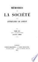 Mémoires de la Société des antiquaires de l'Ouest