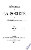 Mémoires de la Société des antiquaires de l'Ouest