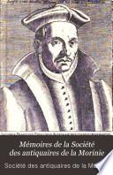 Mémoires de la Société des antiquaires de la Morinie