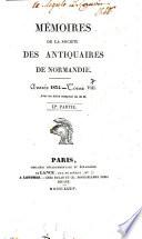 Mémoires de la Société des antiquaires de Normandie