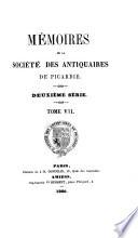 Mémoires de la Société des antiquaires de Picardie