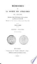 Mémoires de la Société des antiquaires du Centre