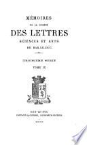 Mémoires de la Société des lettres, sciences et arts de Bar-le-duc