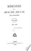 Mémoires de la Société des lettres, sciences et arts de l'Aveyron