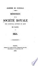 Mémoires de la Société des sciences, lettres et arts de Nancy