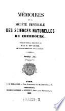 Memoires de la societe des sciences naturelles de Cherbourg