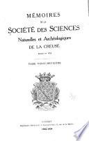 Mémoires de la société des sciences naturelles et archéologiques de la Creuse, Guberet