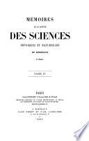 Mémoires de la Société des sciences physiques et naturelles de Bordeaux