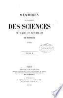 Mémoires de la Société des sciences physiques et naturelles de Bordeaux