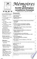 Mémoires de la Société généalogique canadienne-française