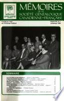 Mémoires de la Société généalogique canadienne-française