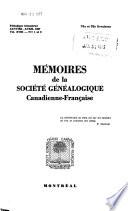 Mémoires de la Société généalogique canadienne-française