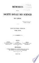 Mémoires de la Société royale des sciences de Liège