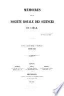 Mémoires de la Société royale des sciences de Liège