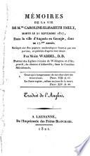 Mémoires de la vie de Mlle Caroline-Elisabeth Smelt